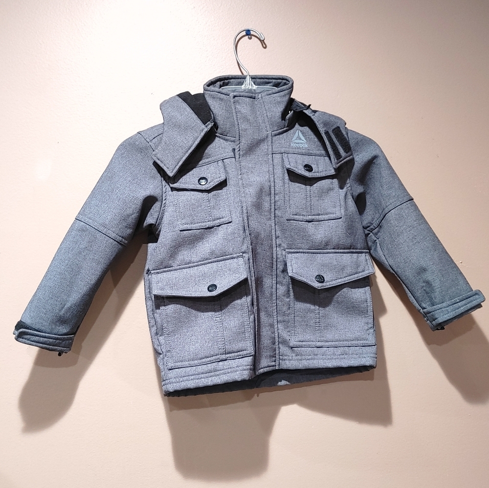 Reebok kids gray hooded coat